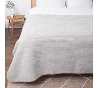 Native Natural Merino Wool Blanket - 220x200 Light Grey | Size: 200 cm x 220 cm Native Natural Light Grey 200 cm x 220 cm