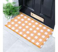 Native Natural Orange Gingham Doormat (70 X 40Cm)
