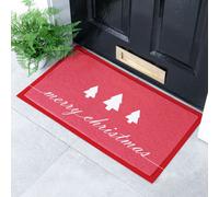 Native Natural Red Merry Christmas Outdoor Doormat 70 X 40Cm