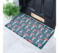 Native Natural Red & White Mushroom Pattern Doormat (70 X 40Cm)