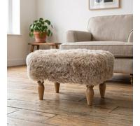 Native Natural Shearling Lambskin Champagne Stool