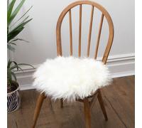 Native Natural Sheepskin Chair Pad Round Ivory White