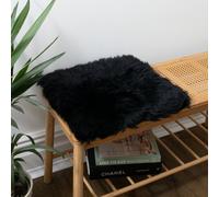 Native Natural Sheepskin Chair Pad Square Black