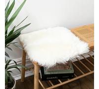 Native Natural Sheepskin Chair Pad Square Ivory White