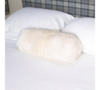 Native Natural Sheepskin White Lumbar Cushion
