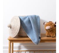 Native Natural Soft Blue Pure Wool Baby Blanket | Size: Small Native Natural Blue Small