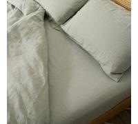 Native Natural Stone King 100% Linen Fitted Sheet (160X200Cm)
