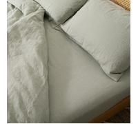 Native Natural Stone King 100% Linen Fitted Sheet (160x200cm) | Size: King Fitted Native Natural Stone King Fitted