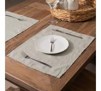 Native Natural Stone Set Of 4 100% Linen Placemats