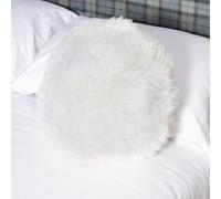 Native Natural White Round Sheepskin Cushion in Ivory | Size: 40 cm x 40 cm Native Natural Ivory 40 cm x 40 cm