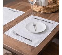Native Natural White Set of 4 100% Linen Placemats Native Natural White