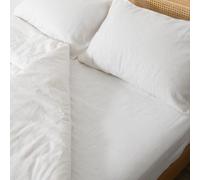 Native Natural White Single 100% Linen Fitted Sheet (90X190Cm)