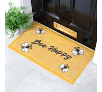 Native Natural Yellow Bee Happy Doormat (70 X 40Cm)
