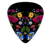 Native Neckline To Simplify Flowers Guitar Picks 12 Packs - Variety Guitar Picks Plectrums Thin, Medium, Heavy 0 .46/0.71/0.96mm