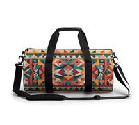 Native Patterns Gym Bag for Men Women, Sturdy Oxford Cloth Travel Bags with Removable Shoulder Strap, Waterproof Duffel Bag for Fitness, Travel, Yoga