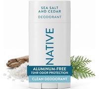 Native Salt & Cedar Deodorant, 75 ml | Aluminum & Alcohol Free, 72 Hour Odor Control, Smooth + Comfortable Glide, Shea Butter & Coconut Oil