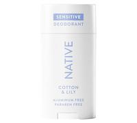 Native Sensitive Deodorant Contains Naturally Derived Ingredients, 72 Hour Odour Control | Deodorant for Women and Men, Aluminium Free with Baking Soda, Coconut Oil and