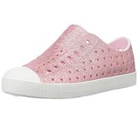 Native Shoes, Jefferson Child, Kids Lightweight Sneaker, Milk Pink Bling/Shell White, 2 Little Kid