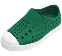 Native Shoes Kids' Jefferson Slip-On Shoe, Hunter Green/Shell White, 2 Little Kid