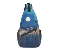 Native Sling Bag Casual Crossbody Bag Native American Shoulder Backpack Chest Daypack for Travel Hiking
