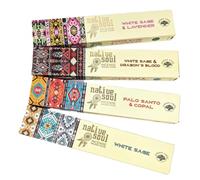 Native Soul Incense Sticks 4 Pack Gift Set with JRose Incense Burner - White Sage & Lavender, Dragon’s Blood, Palo Santo & Copal - Green Tree Natural Masala - Cleansing & Meditation NS1