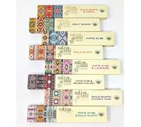 Native Soul Incense Sticks Pack of 8 with JRose Incense Burner - Palo Santo, White Sage, Lavender, Dragon’s Blood, Copal & More - Aromatic Smudging & Meditation - Long-Lasting Fragrance
