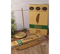 Native Soul Palo Santo & Sacred Herbs Incense - 3 Box Set with JRose Wooden Burner - Handcrafted Masala Smudge Sticks - Natural Cleansing Aromatherapy - 15g x 3 Boxes