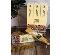 Native Soul White Sage & Cedar Incense Sticks - Pack of 3 with JRose Incense Burner | Smudge Sticks for Cleansing Meditation Protection | Premium Natural Fragrance