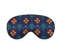 Native Southwes U.S. Indian Fabric Funny Eye Mask for Sleep with Adjustable Strap Blocks Light Eye Shade Cover