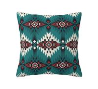 Native Southwest American Indian Aztec Navajo, Throw Pillow Cover Decorative Polyester Pillowcase Soft Cushion Covers 45x45 cm