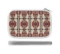 Native Southwest American Indian Pencil Case Holder Pouch Stationery Pen Bag PU Leather Organizer