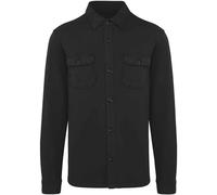 Native Spirit Men's Faded Brushed Fleece Overshirt in Black | Size: 2XL Native Spirit Black 2XL