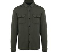 Native Spirit Men's Faded Brushed Fleece Overshirt in Khaki | Size: XL Native Spirit Khaki XL