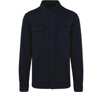 Native Spirit Men's Faded Brushed Fleece Overshirt in Navy | Size: Small Native Spirit Navy S