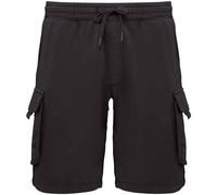Native Spirit Men's French Terry Washed Cargo Shorts in Black | Size: Small Native Spirit Black S