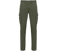 Native Spirit Men's Washed Cargo Trousers in Khaki | Size: 34R Native Spirit Khaki 34R