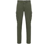 Native Spirit Men's Washed Cargo Trousers in Khaki | Size: 26R Native Spirit Khaki 26R