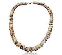 Native Treasure 20" Mens and Womens Summer Beach Surfer Necklace From the Philippines, Spotted Conus Tiger Puka Shells (20 inch)
