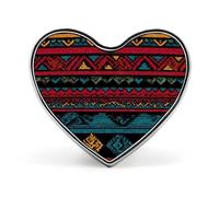 Native U.S.A. Aztec Heart Shaped Enamel Brooch Pin Button Badges Decoration Hat Clothing Bag Accessories Gift Crafts
