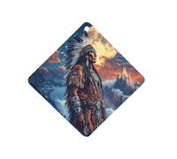 Native U.S. Chief Moon Car Aromatherapy Tablets Air Freshener Hanging Scented Cards for Rooms Bathrooms Wardrobe Rhombus