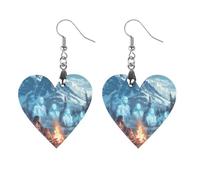 Native U.S. Chief Spirit Women's Wooden Earring Drop Dangle Earrings Pendant Jewelry Love