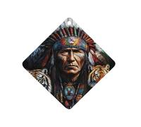Native U.S. Chief Tiger Car Air Freshener Automotive Aromatherapy Tablets Hanging Scented Cards Rearview Mirror Rhombus