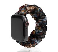 Native U.S. Chief Tiger Soft Elastic Scrunchie Watch Strap Compatible with IWatch Series 6 5 4 3 2 1 Printed Wristbands Bands