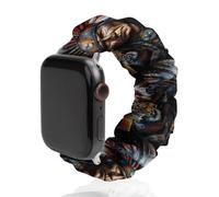 Native U.S. Chief Tiger Soft Elastic Scrunchie Watch Strap Compatible with IWatch Series 6 5 4 3 2 1 Printed Wristbands Bands