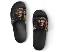 Native U.S. Chief Tiger Unisex Summer Sliders Waterproof Beach Slippers Lightweight Anti Slip House Shoes