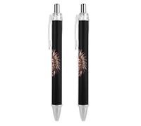 Native U.S. Warrior Face Retractable Ballpoint Pen 0.5 Fine Point Flexible Round Barrel for Writing Comfort 1 PCS AS PIC 2