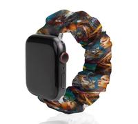 Native U.S. Woman Wolf Ea-gles Watch Band Compatible with IWatch Bands Series 6 5 4 3 2 1 Elastic Replacement Wristband