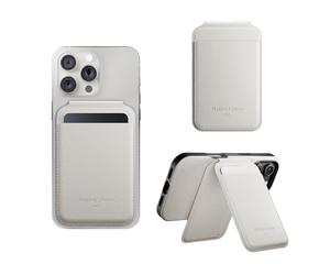 Native Union Active Wallet Stand | MagSafe Card Holder for iPhone 17/17 Pro/17e, Air, 16, 15, 14 - Stores 4 Cards - Secure Magnetic Slim Stand - Durable & Recycled Materials (Sandstone)