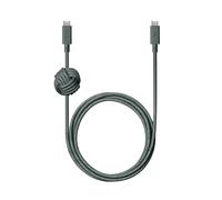 Native Union Anchor Cable 240W - 10ft Reinforced Braided USB-C to USB-C Power Delivery 3.1 Charging Cable with Weighted Knot - For iPhone 16 Pro Max, MacBook Pro 14"/16" M4, Air 15" M3 (Slate Green)
