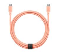 Native Union Belt Cable XL Type-C 100W- USB-C to USB-C 10ft / 3m Ultra-Strong Charging Cable with Cable Strap - Compatible with iPhone Air, iPhone 17, MacBook, iPad, Surface Go 4 (Apricot)